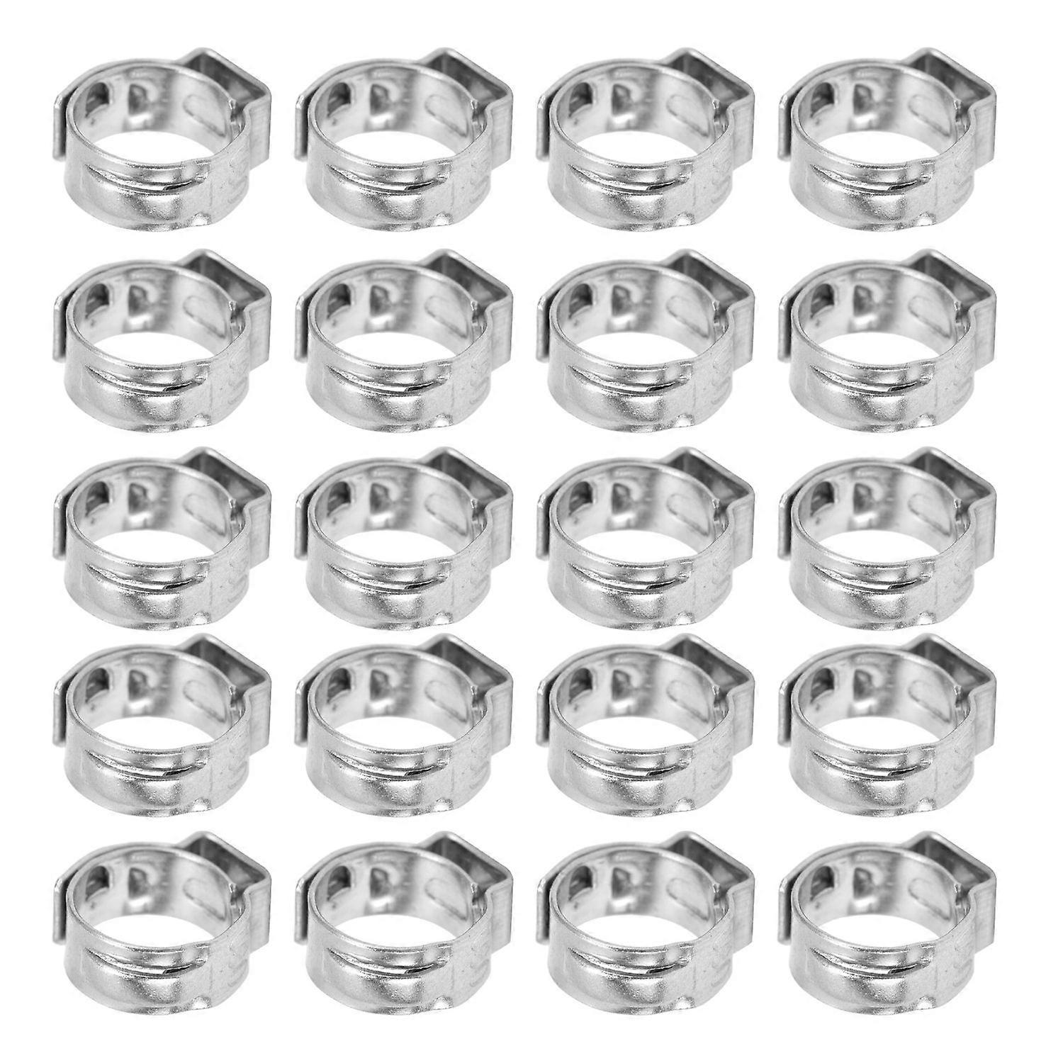 20Pcs Hose Clamp Improves Corrosion Resistance Resistance Ability Adjustable Double Wire Hose Clamp 