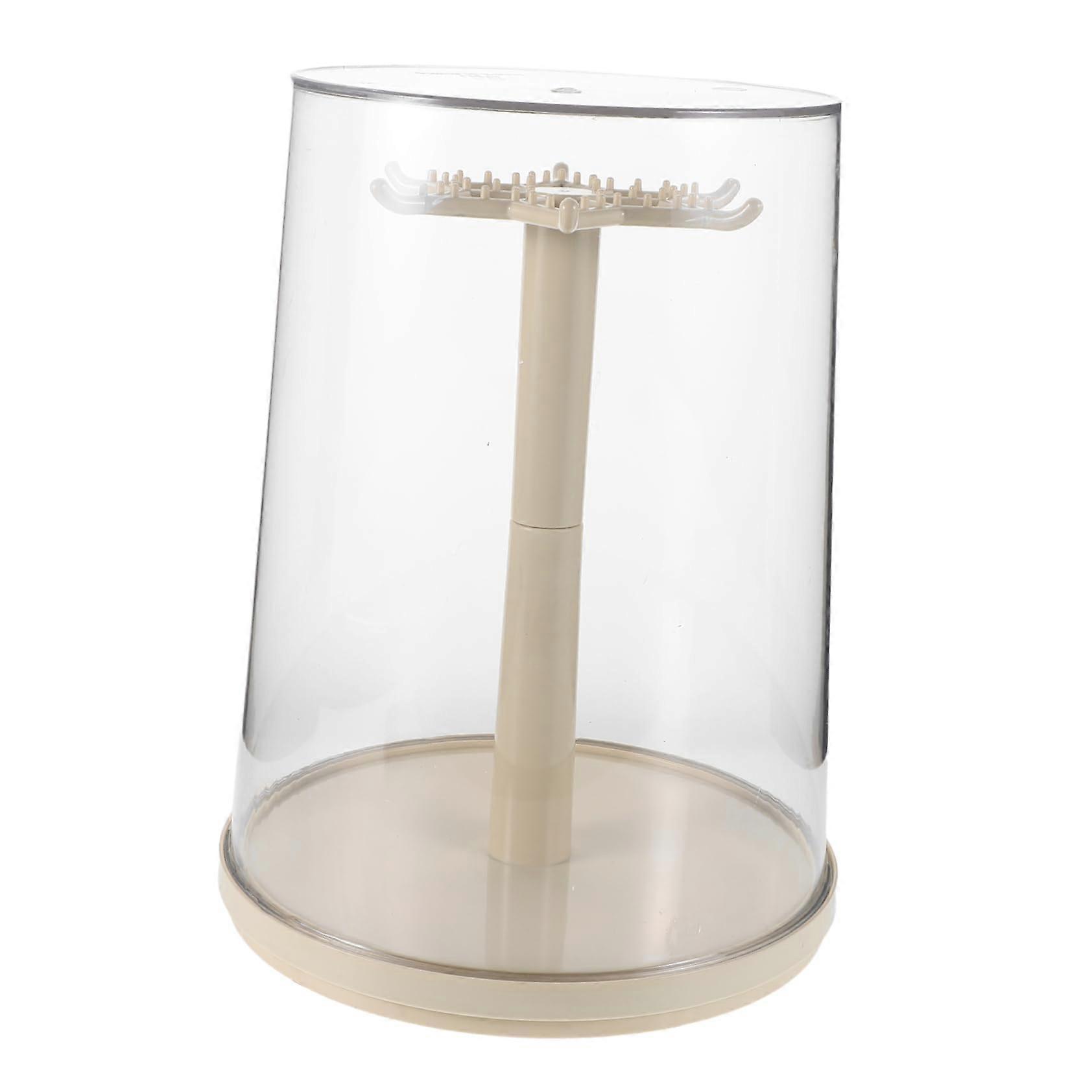 Transparent Organizer Box for Collectibles, Figures, Plush Dolls - Space Saving Desktop Storage, Clear Plastic, Compact Size