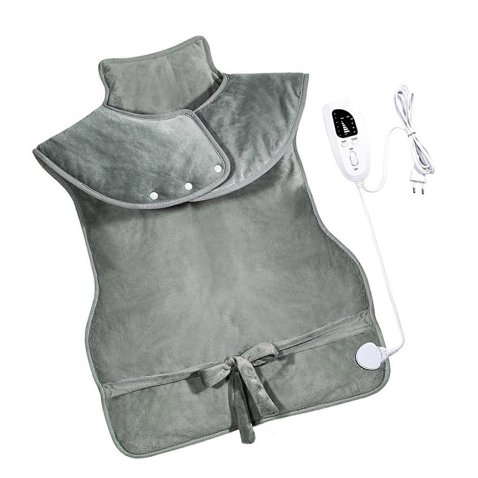 Heating Shawl for Back Pains With Fast Warming Soft Fleece Head Pad For Home Office Relaxation Adjustable Temperature  Ink green