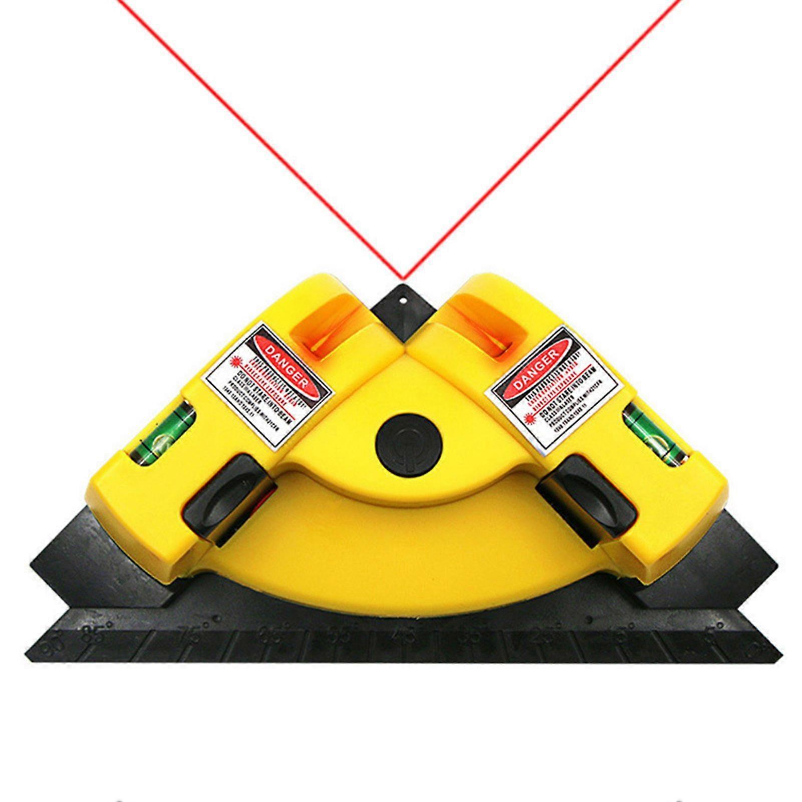 90-Degree Self-Leveling Laser Tool Vertical And Horizontal Line Projection Right Angles Measurement Floor Tile Installation Auxiliary Tool