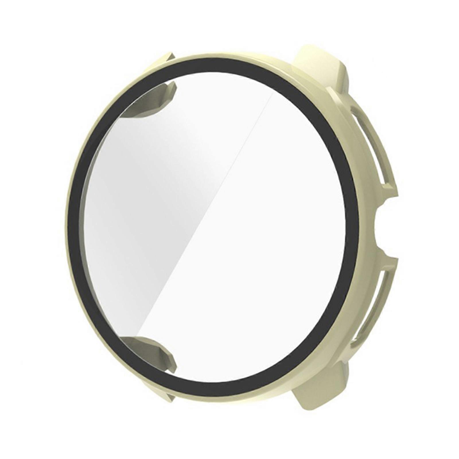 Antiscratch Housing Full Coverage Shockproof Screen Protector for RACE 2 Wearable Device Tempered Glass Smartwatch Shell  White