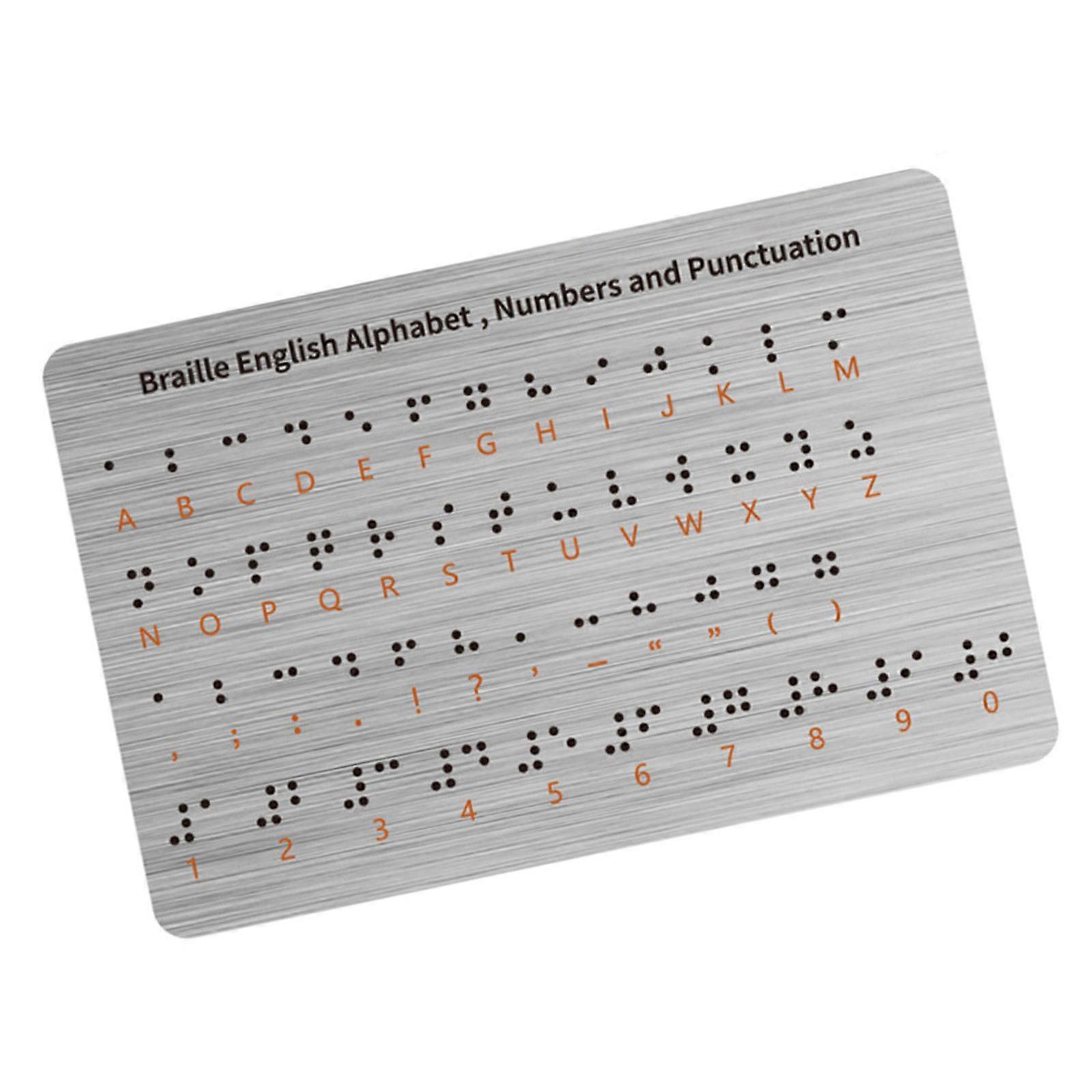 Braille Education Tool With Raised Alphabets Numbers Punctuation Dots For Effective Tactile Learning Blind Teaching Aid Multicolor