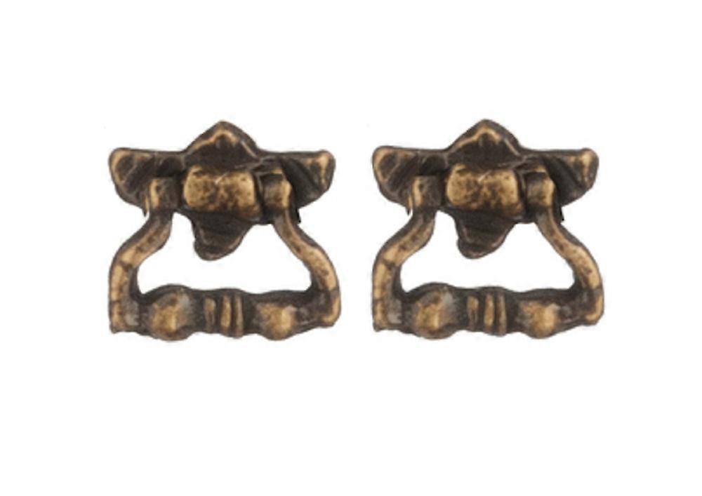 دمى البيت العتيقة النحاس المطرقة يعالج درج تسحب مصغرة 1:12 مقياس