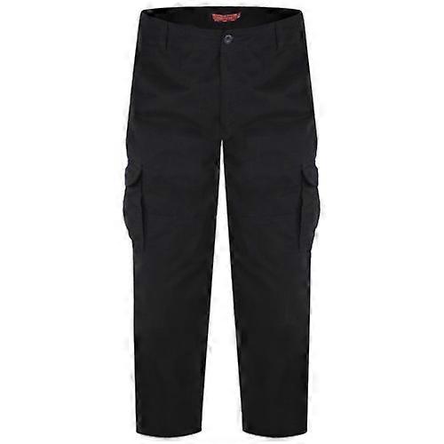 Duke Mens D555 Robert Peached Washed Cargo Trousers