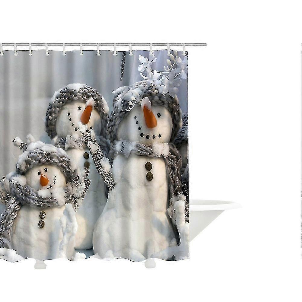 Weihnachten Duschvorhang Schneemann Print