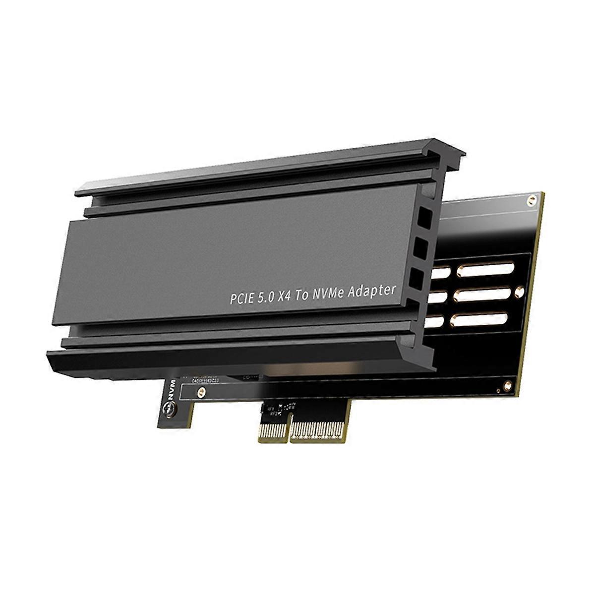 PCIE 5.0 X4 to NVME Adapter Card PCIE 5.0 4X SSD Converter M.2 NVME SSD Adapter with Aluminum Heatsink for PC Computer