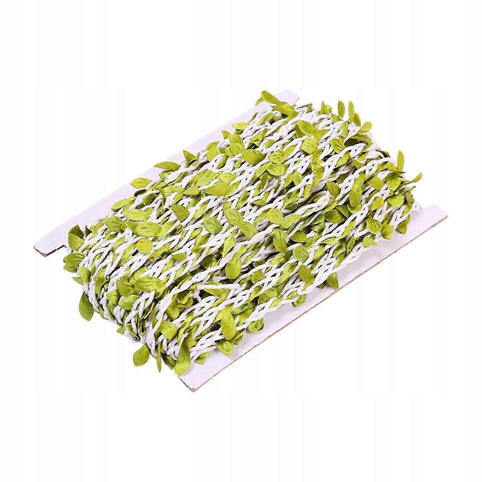 Leaf Ribbon Artificial Leaves Leaf Vine For Crafts Jungle White 20m