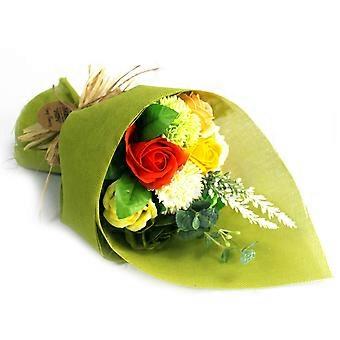 Stehende Seife Blumenstrauß - grün gelb X 1