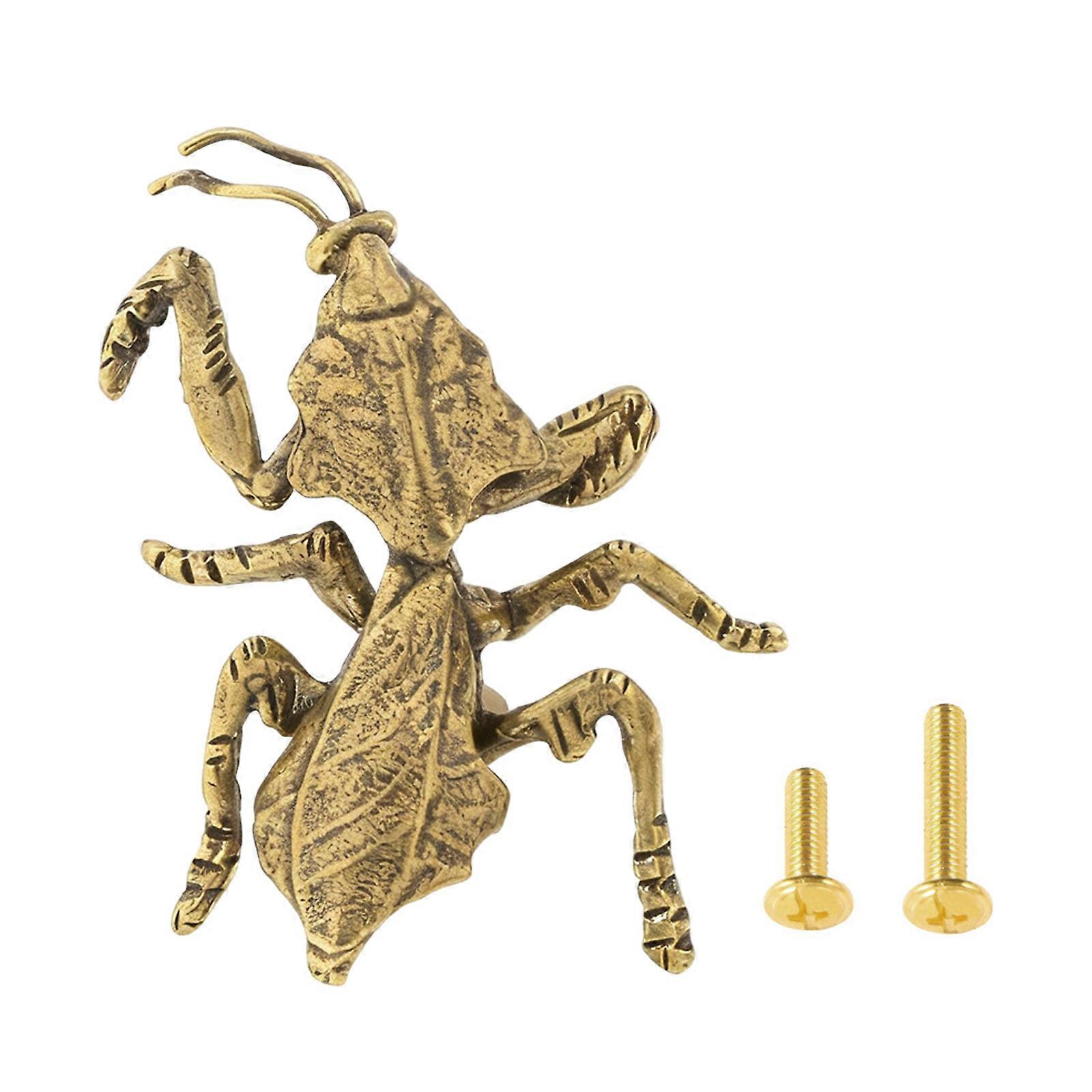 Metal Mantis King Cabinets Handle Artistic Strong Comfortable Grip Retro Style For Home Furniture Multiple functional  Aged Color