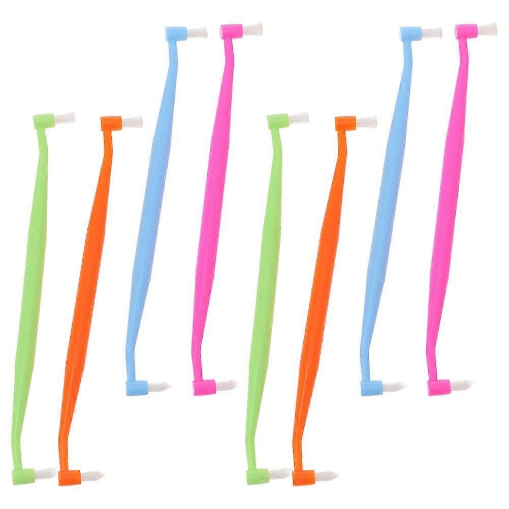 Dog Toothbrush for Pet Teeth Care Double Head 8Pcs Assorted Colors