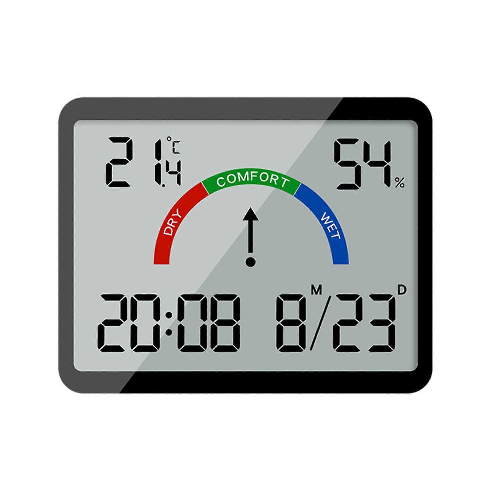 Thin Electronic Clock, Digital Clock, Wall Mounted LCD Small Alarm Clock, Multifunctional Temperature Electronic Clock