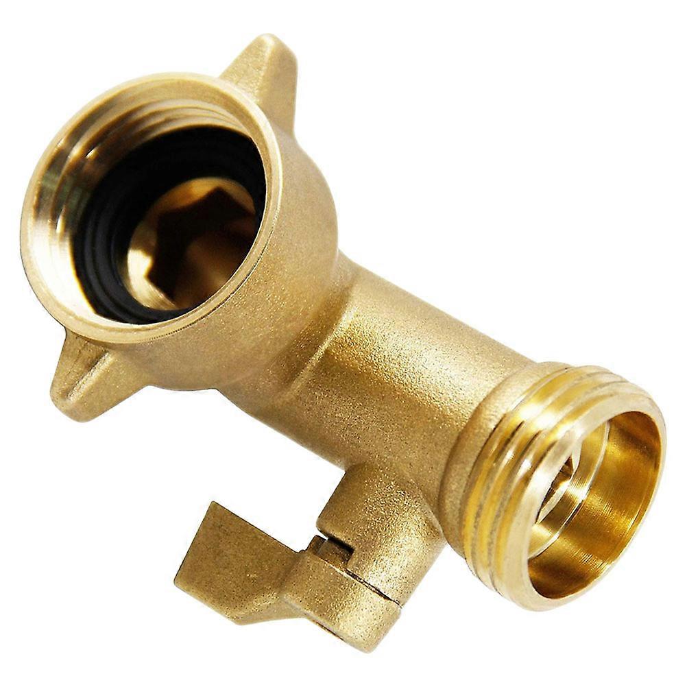 Durable Brass Garden Hose Shut Off Valve With GHT Thread Design Optimizing Water Flow Control For Homeowners 1Set