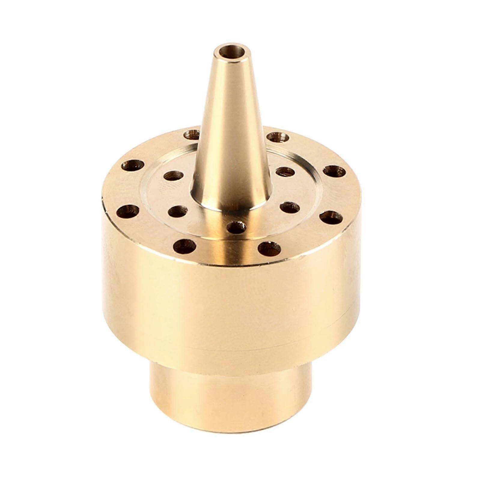 Brass Column Fountain Nozzle with Elegant Spray Patterns for Garden Pond Decor and Outdoor Water Feature