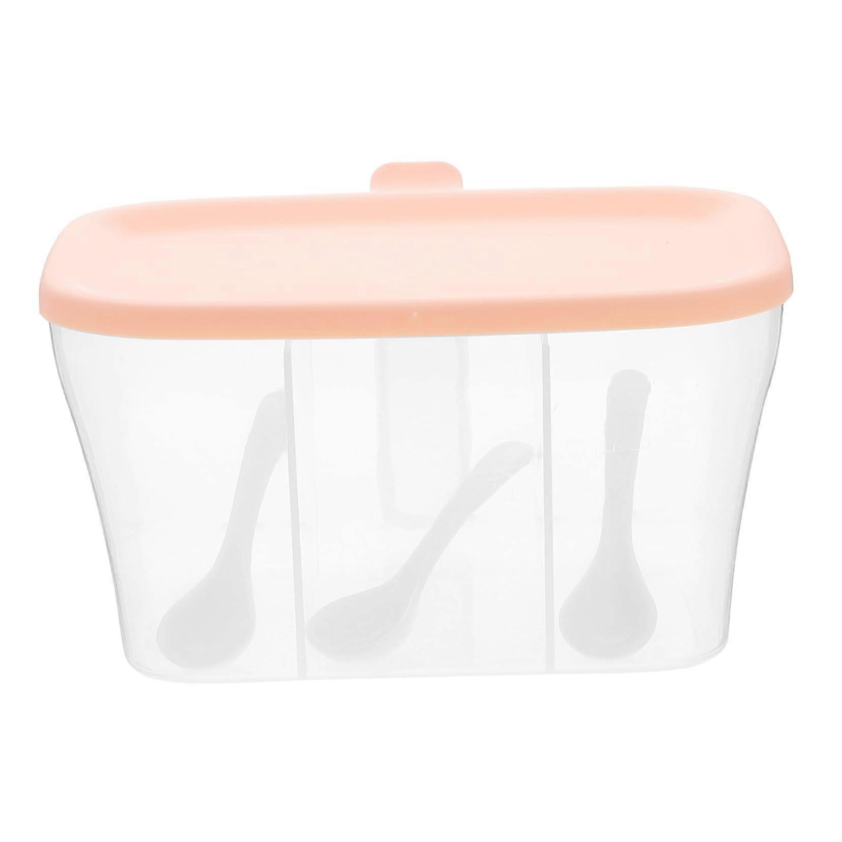 Spice Container Set with Classified Compartments and Spoons, Freshness Lid Kitchen Countertop Organizer