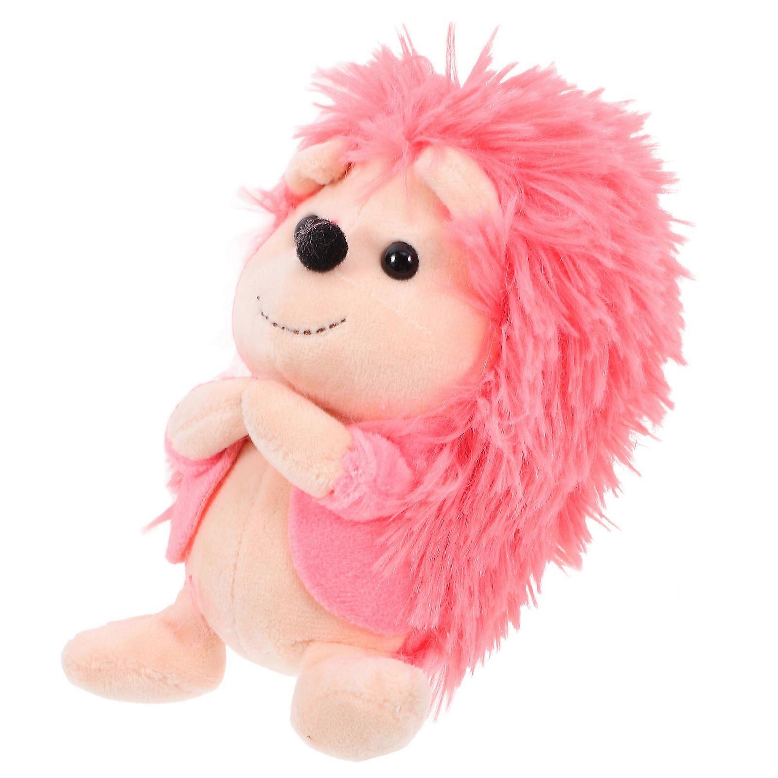 Pink Hedgehog Plush Keychain for Key Use Hanging Ornament Charm