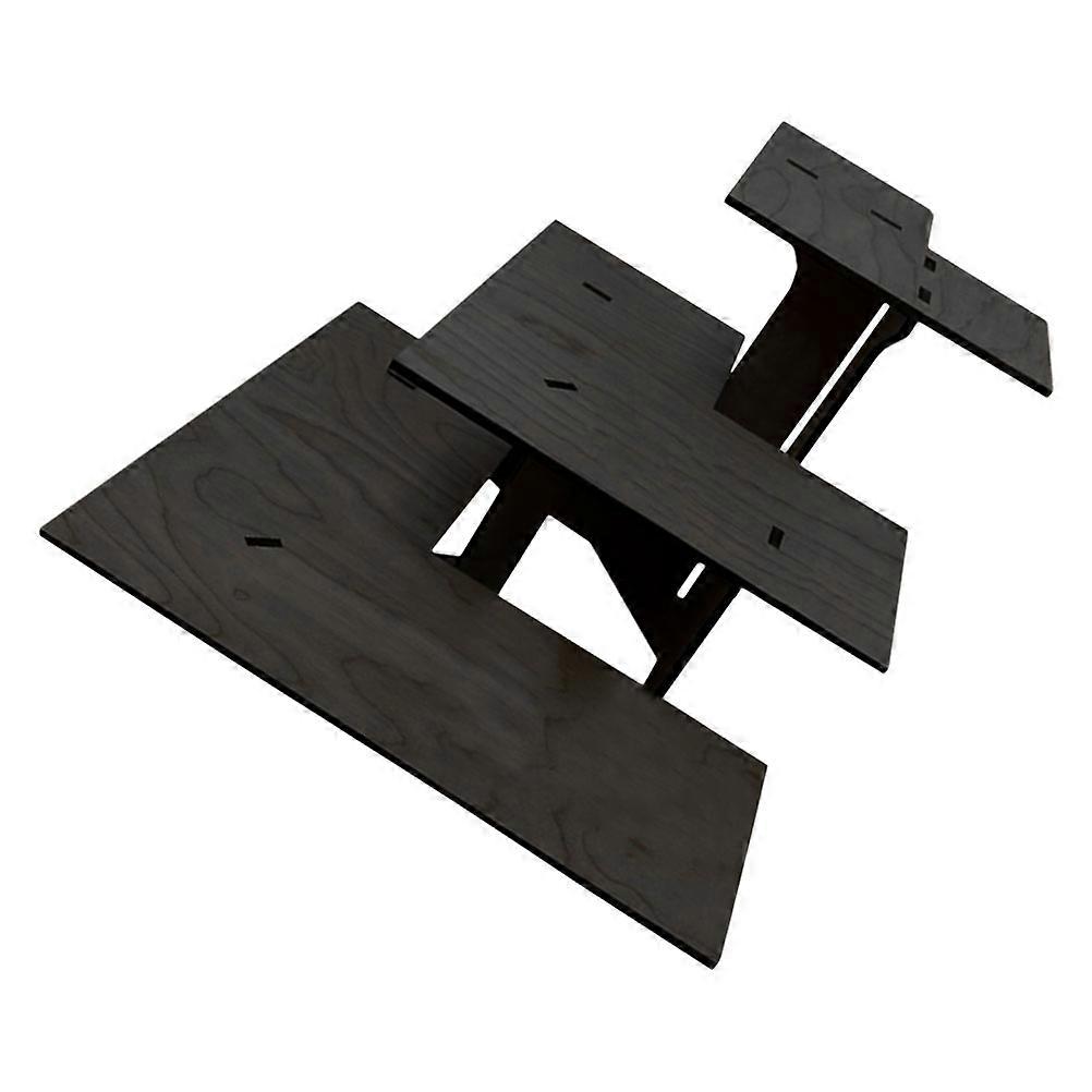 3 Tier Wooden Table Display Stand for Vendors Portable 1Set