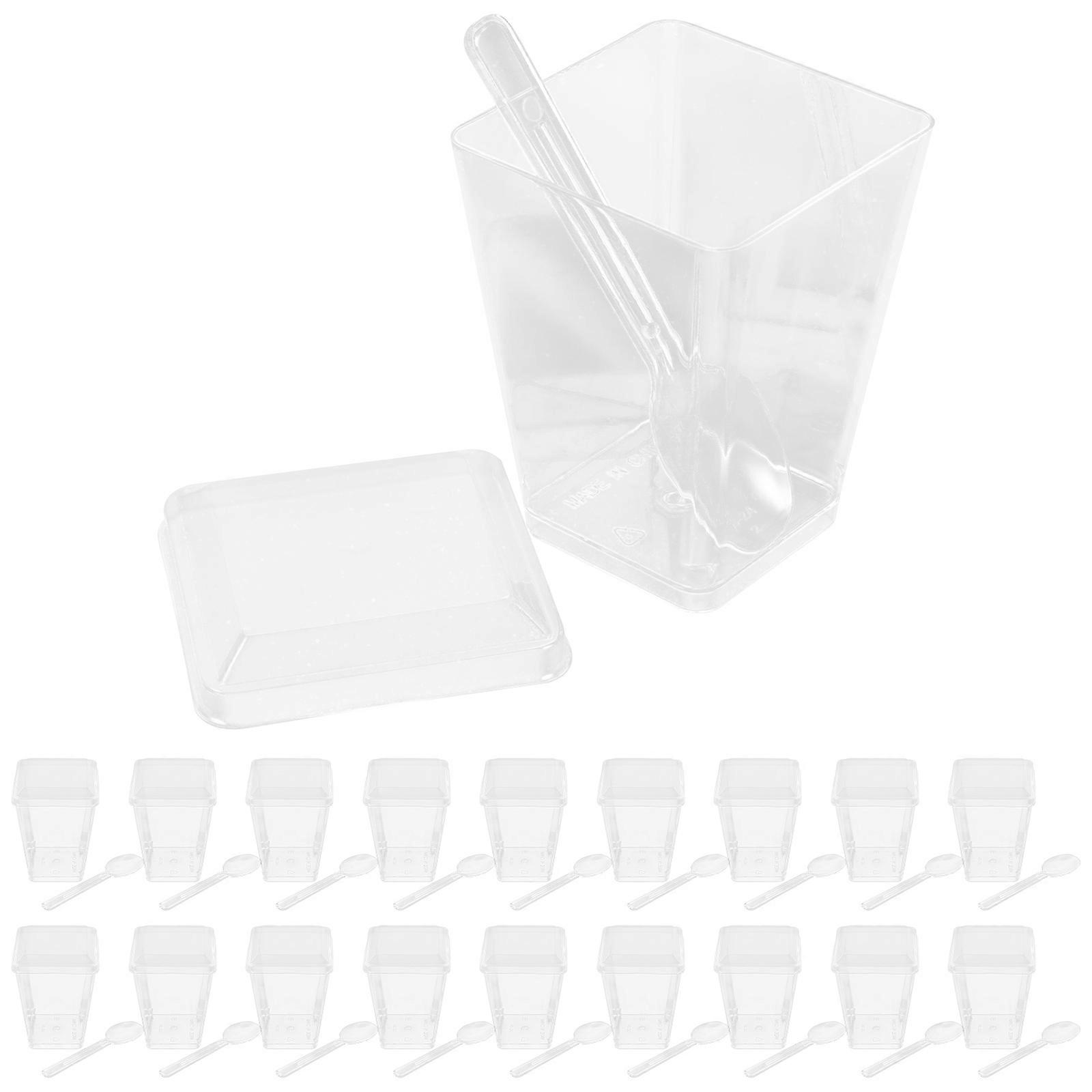 Dessert Cups for Storage with Lids and Spoons 50Sets Parfaits