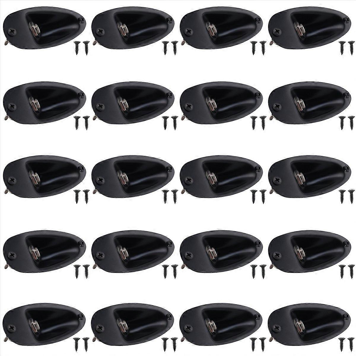 Black Boat Style 1/4 inch Guitar Pickup Output Input Jack Plug Socket