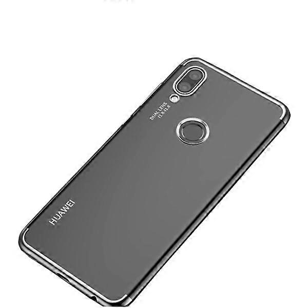 Effective Soft Silicone Case for compatible with Huawei P20 Lite Silver Silver