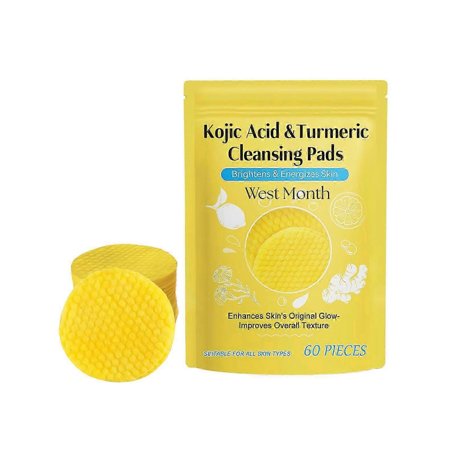 Brightening Turmeric Acid Exfoliating Pads  Gentle Deep Cleansing  Moisturizing for All Skin Types