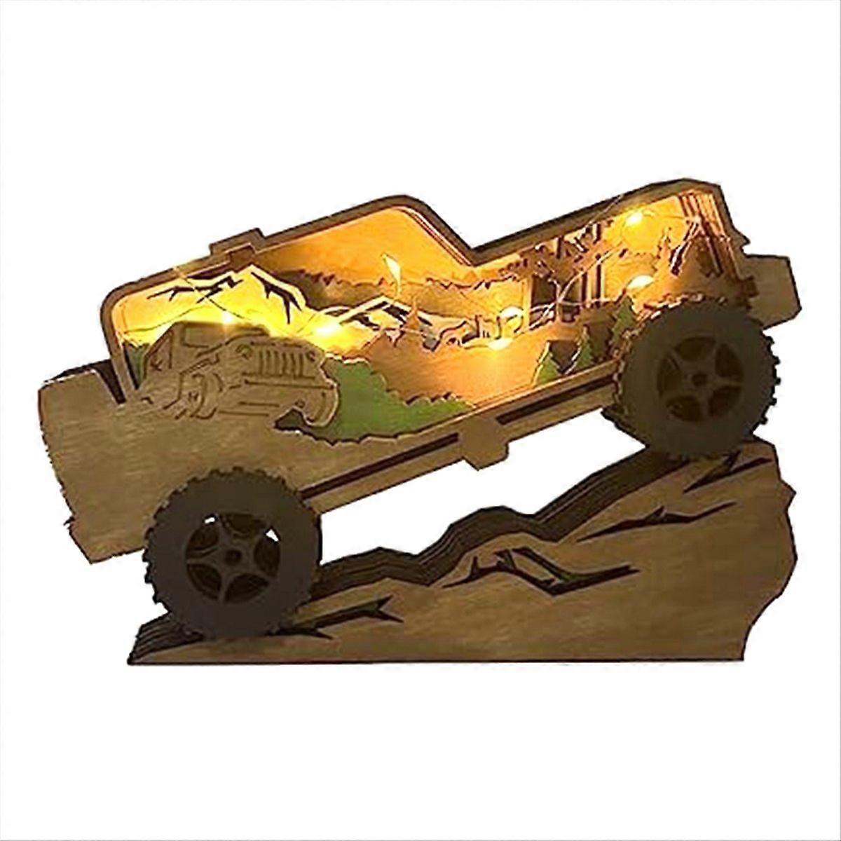 Off-Road Vehicle Model Decor, Glowing Vehicle Decor, 1Set