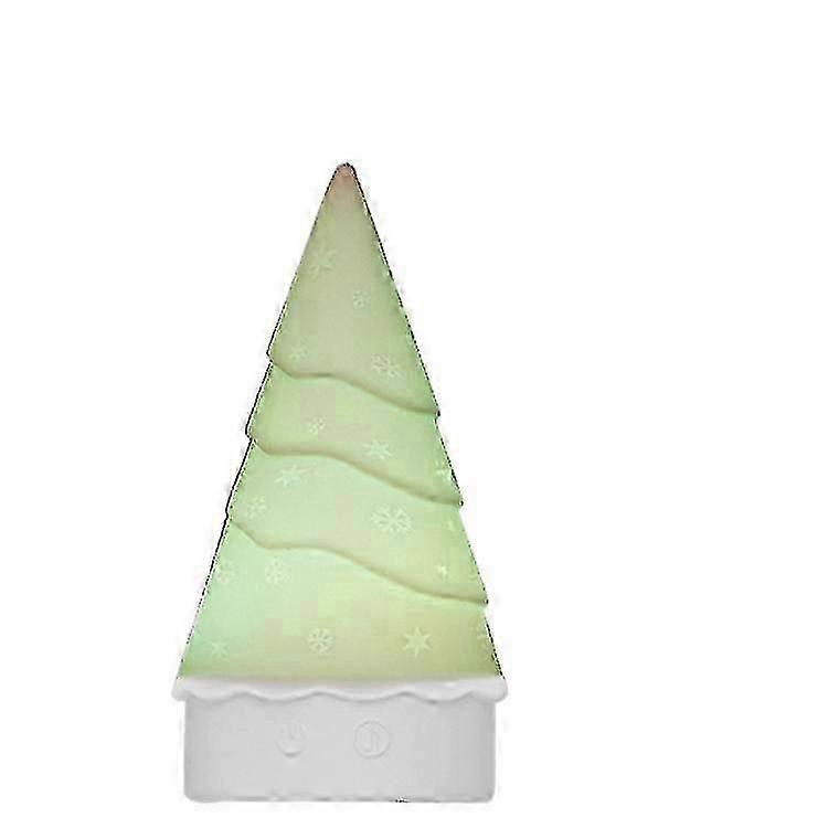 Christmas Tree Shape Night Light ABS Silicone Material Bedroom Bedside Lamp