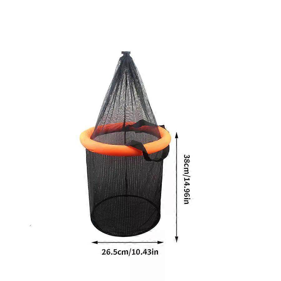 Floating Fishing Net Thickened Woven Fish Shrimp Basket Portable Mesh Landing Bucket Storage Bag Anti-jump Net Lobster Pocket