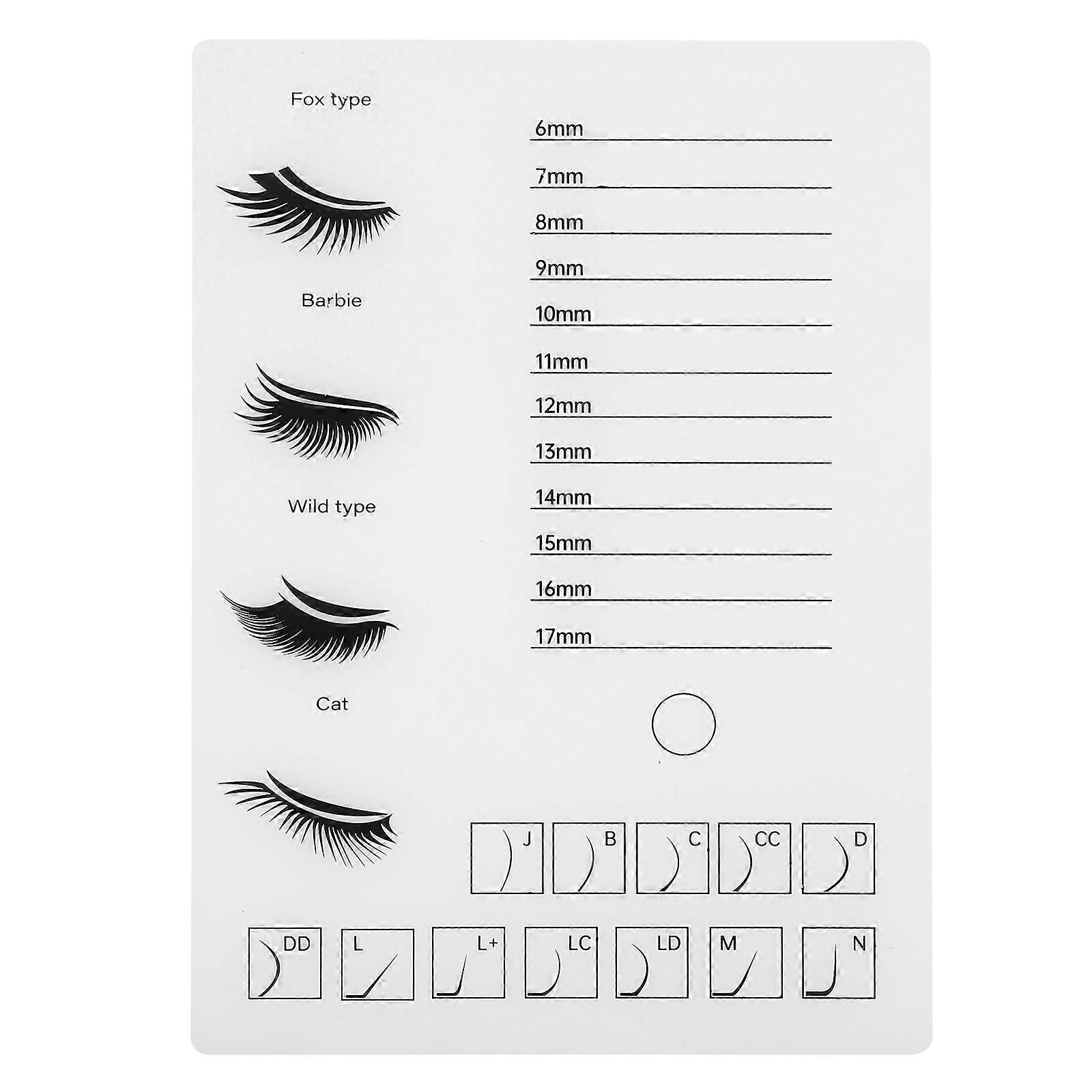 Acrylic Eyelash Grafting Practice Tray for Lash Extensions Lash Pallet