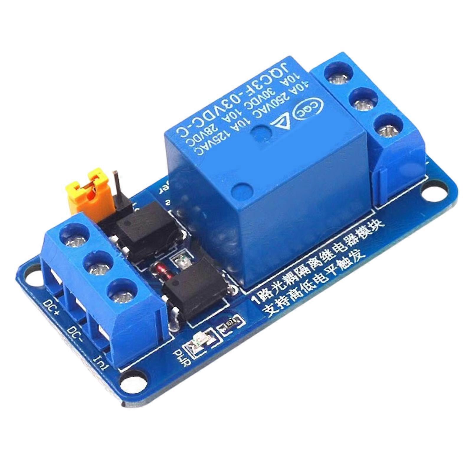 Single Channel Highly power Relays Module Configurable Triggering Level AC10A 250V DC30V Optocoupler Isolation Safe Operation Multicolor