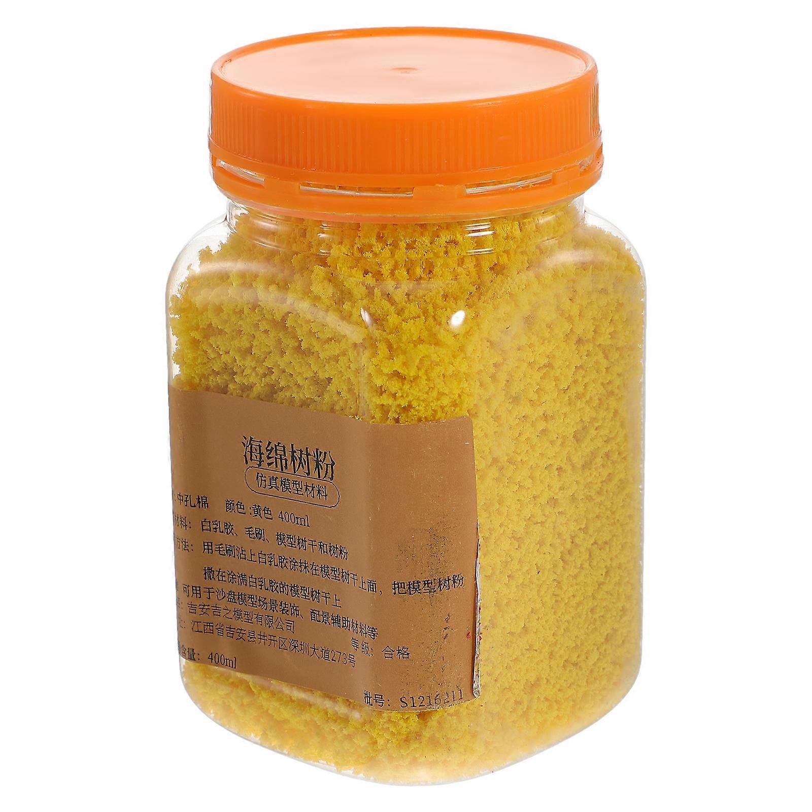 Grass Dressing Scatter Sponge Material for Decor 3Pcs 1 Bottle Yellow