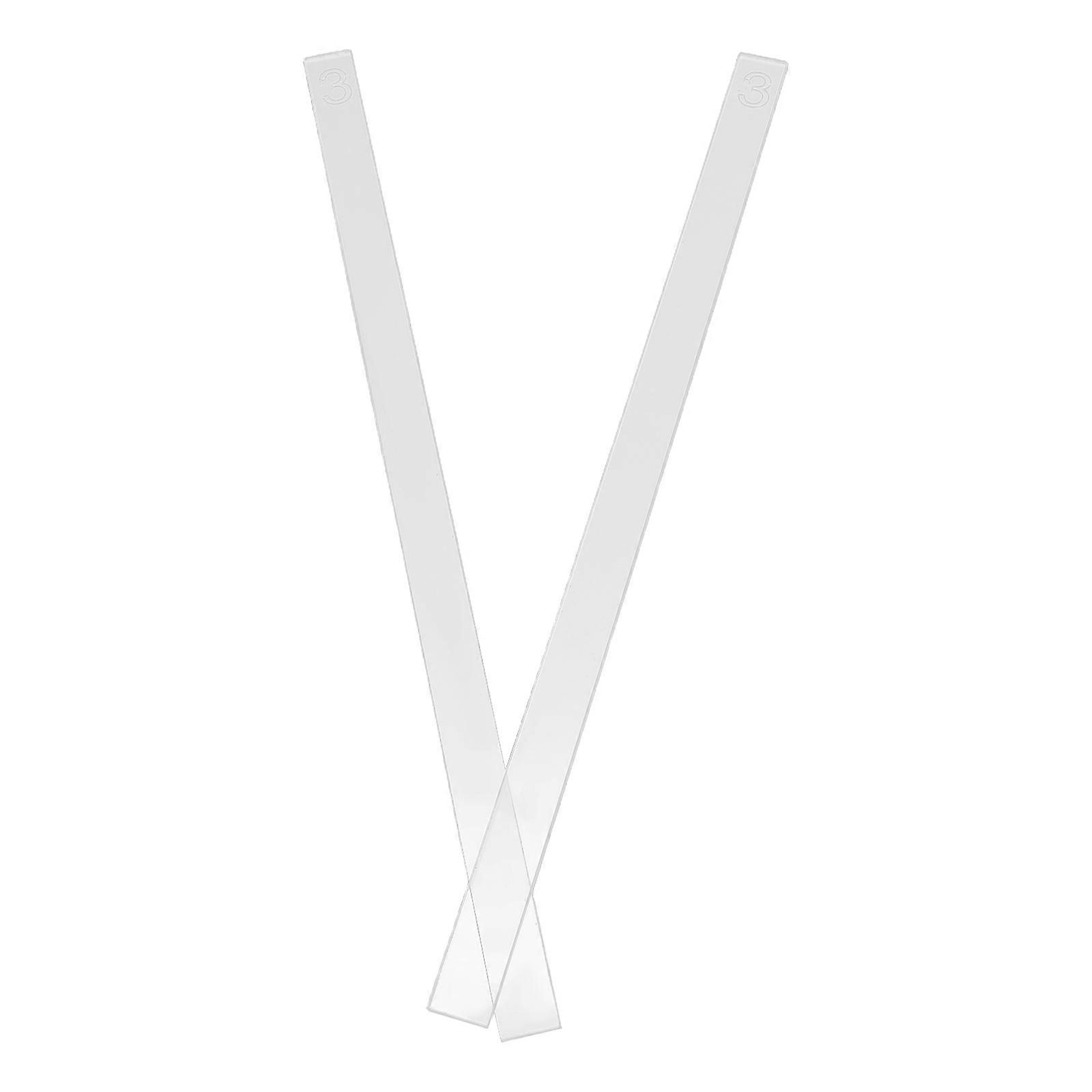 Transparent Acrylic Cookie Thickness Ruler for Baking 2Pcs Measurement Tool