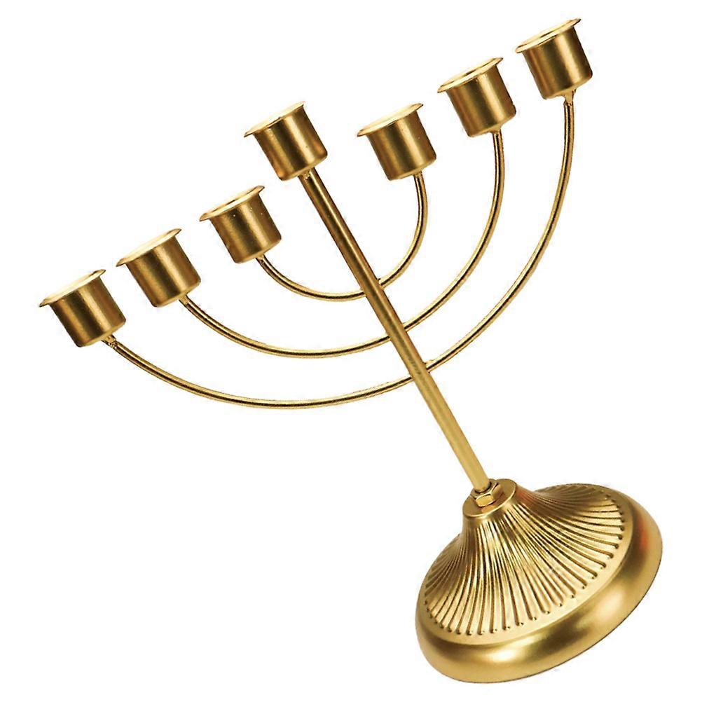 Metal Candle Stand for Desktop with Seven Branched Structure