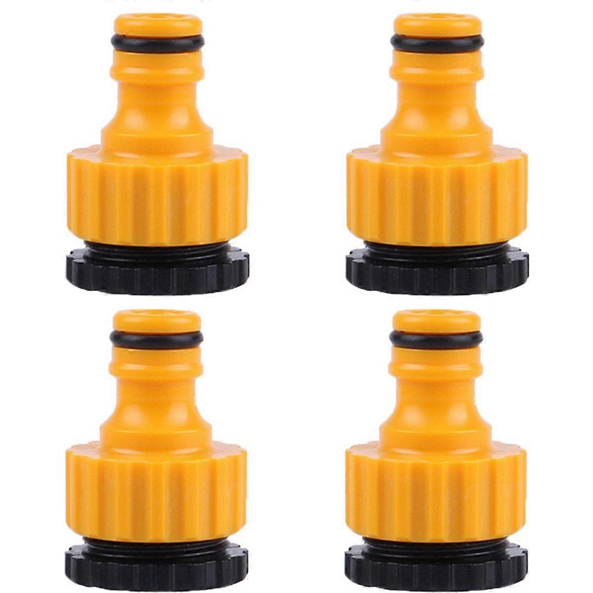 4PCS Hose Tap Connector Set,Plastic Outside Tap Connector for Hose Pipe, Universal Hose Connector & Hosepipe Connectors