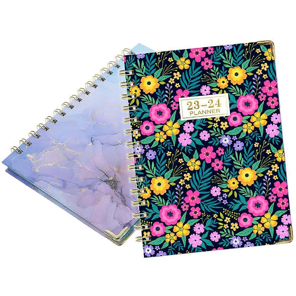 Line Coil Notebook Academic Planner for 2Pcs Office and Home Use