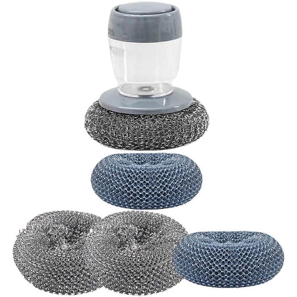 Kitchen Brush Hydraulic Palm Brush for Decontamination Cleaning 5Sets Assorted Color