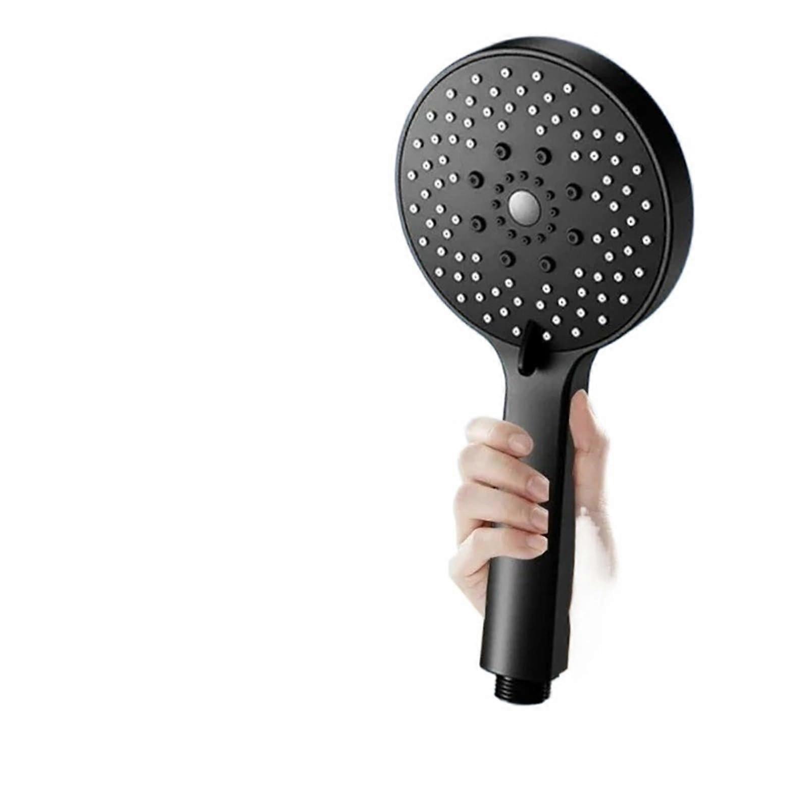 Handheld Shower Head Water Saving Technology with Adjustable 5 Spray Modes Black Chrome Finish