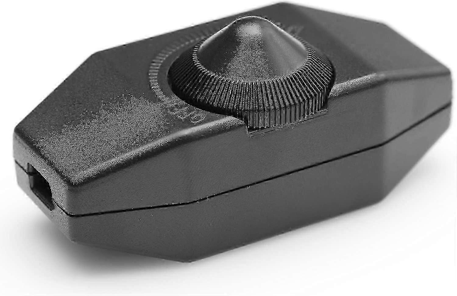Dimmable LED Rotary Dimmer Switch 60W 220-230V Inline Black