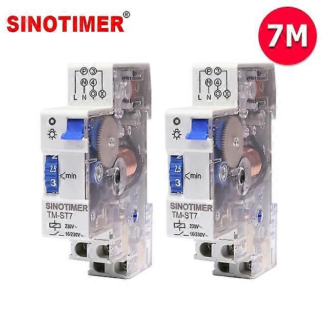 18mm Single Module 20 Minutes or 7 Minutes Interval DIN Rail Staircase Timer Switch for Staircase Lighting Time Controls 220V AC