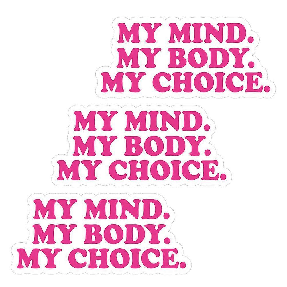 Pro Choice Car Window Sticker for Decoration 9Pcs Pink Set