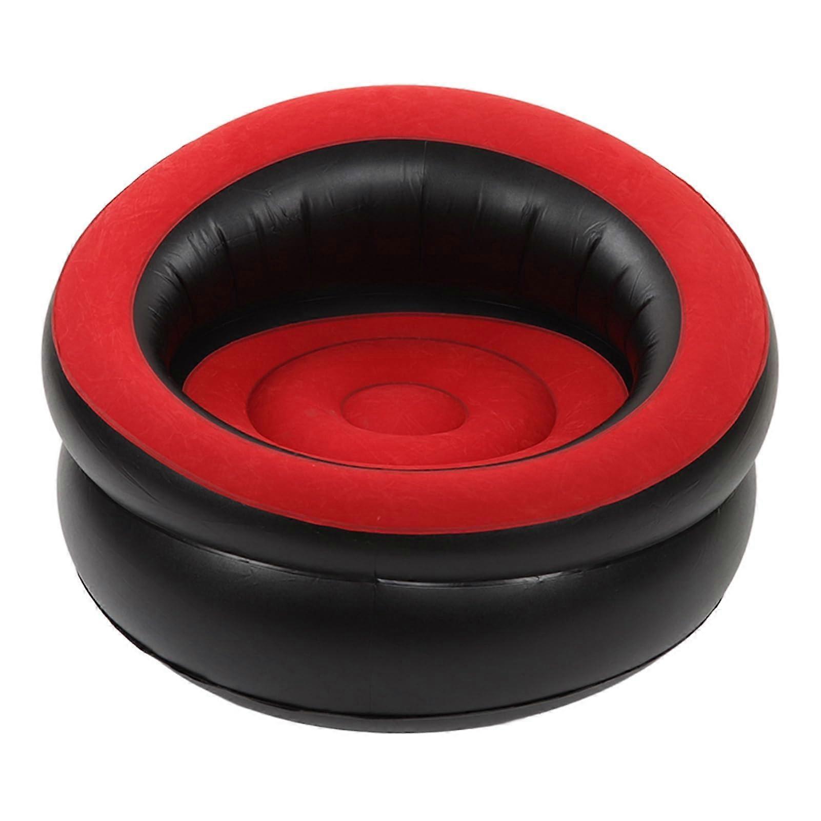 Inflatable Sofa Bed with Quick Inflate Valve, Ergonomic Support, Leak Proof, Indoor Outdoor Use, Red