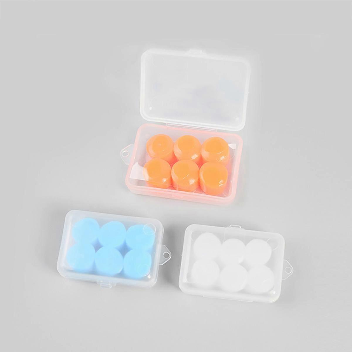Quiet Ear Plugs Shape Assorted Color 6Pcs For Studying And Working