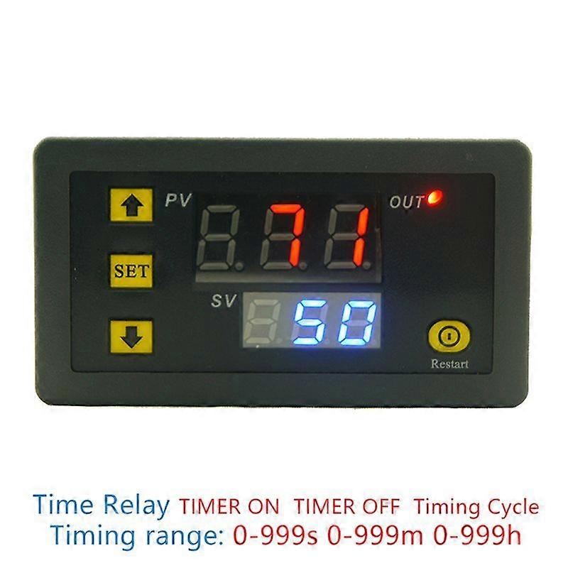 Dc 12V 20A Digital Display Time Delay Relay Timing Timer Cycling Module 0-999H