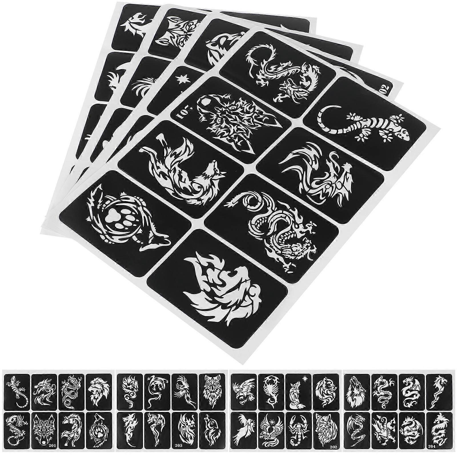 Templates for Glitter Self-Adhesive Stencils for Airbrush 32Pcs