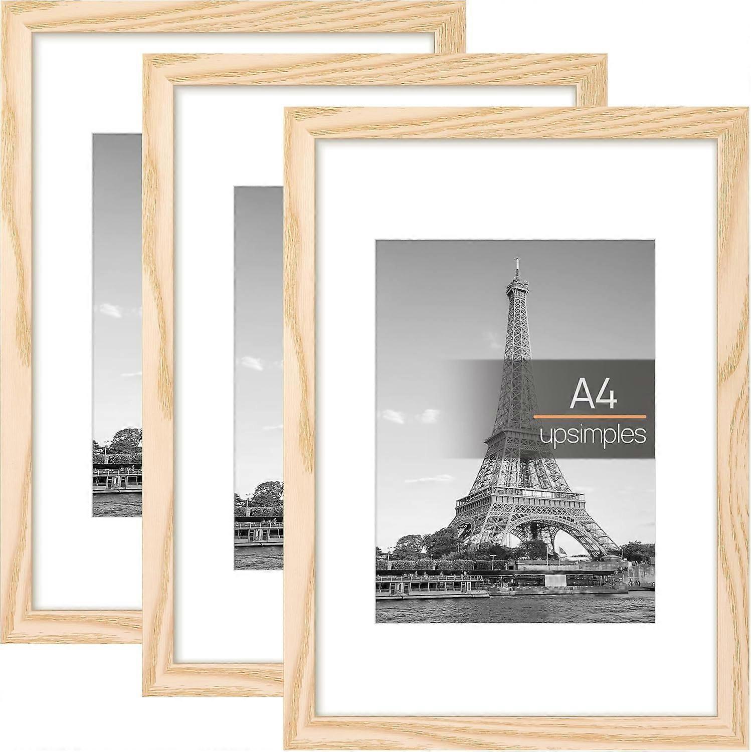 Picture Frame, 3 Pack Natural Photo Frame, Wall Hanging Picture 