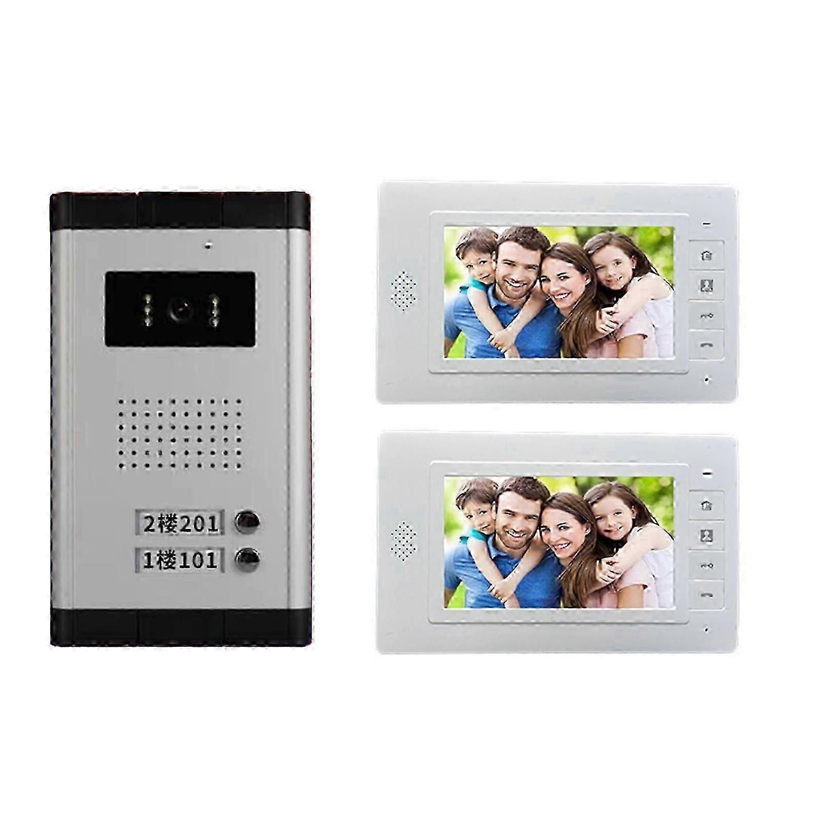 7" Multi-Unit Apartment Wired Video Door Phone Intercom Entry System