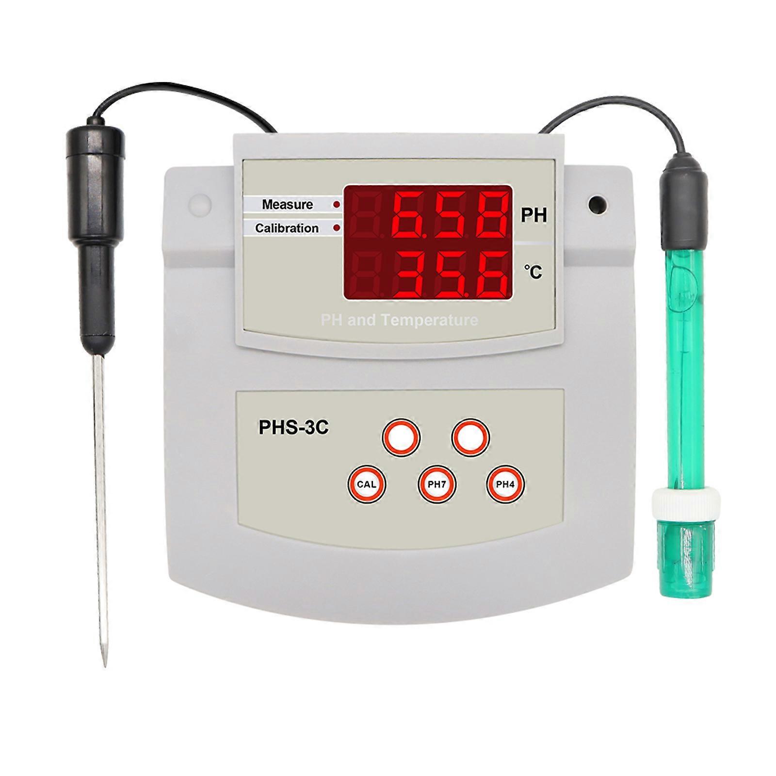 Professional Acidity Temperature Meter Large LCD Display Automatic Temperature Compensation for Industrial Stability Multicolor
