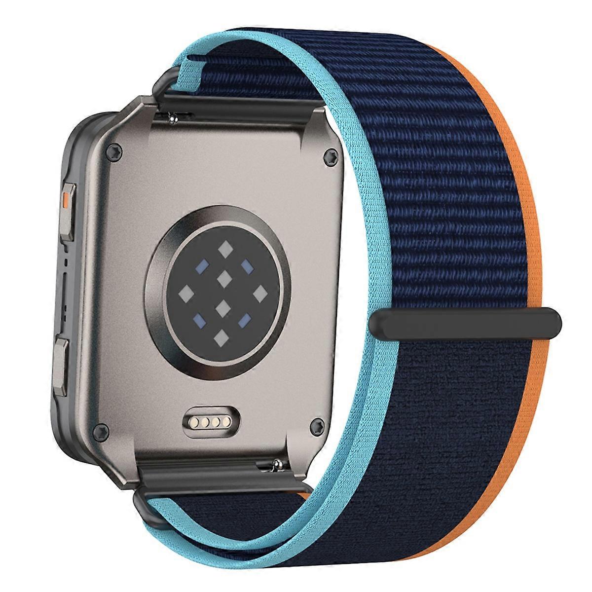 24 mm breites Nylonarmband mit Schnellverschluss für Garmin Venu X1 – Marineblau