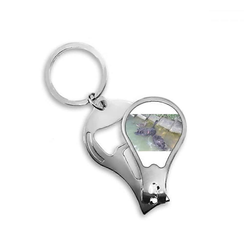 Nail Clipper Keychain with Bottle Opener, Compact Multifunction Design for Travel