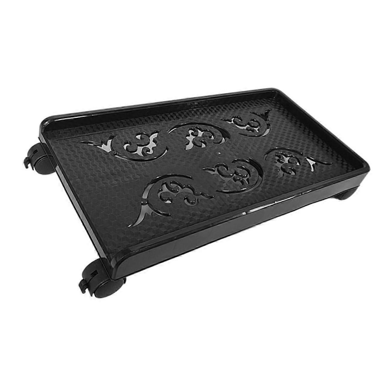 CPU Stand with Wheels, Under Desk Computer Tower Holder, Locking Casters, Ventilated Base for Carpet Floors