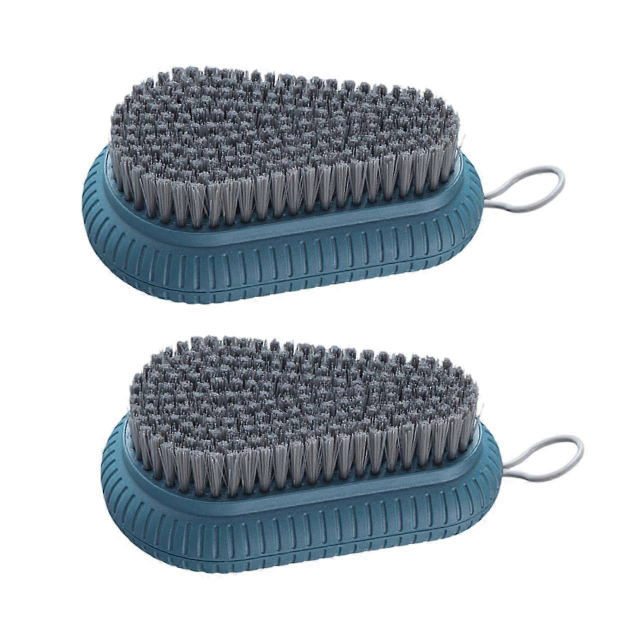 2Pcs Cleaning Brush for Clothes and Shoes Multi Functional Laundry Scrub with Ergonomic Handle